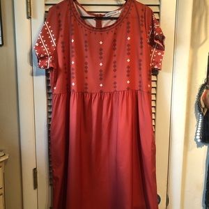 Orange Mod Dress with POCKETS!